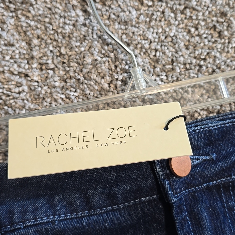 Rachel Zoe Dark Blue Denim Maxi Skirt with Front Slit - Picture 4 of 9